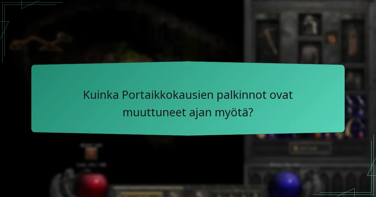 Kuinka Portaikkokausien palkinnot ovat muuttuneet ajan myötä?