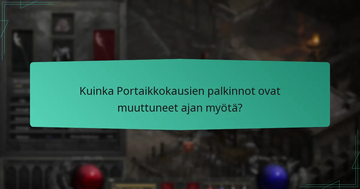 Kuinka Portaikkokausien palkinnot ovat muuttuneet ajan myötä?