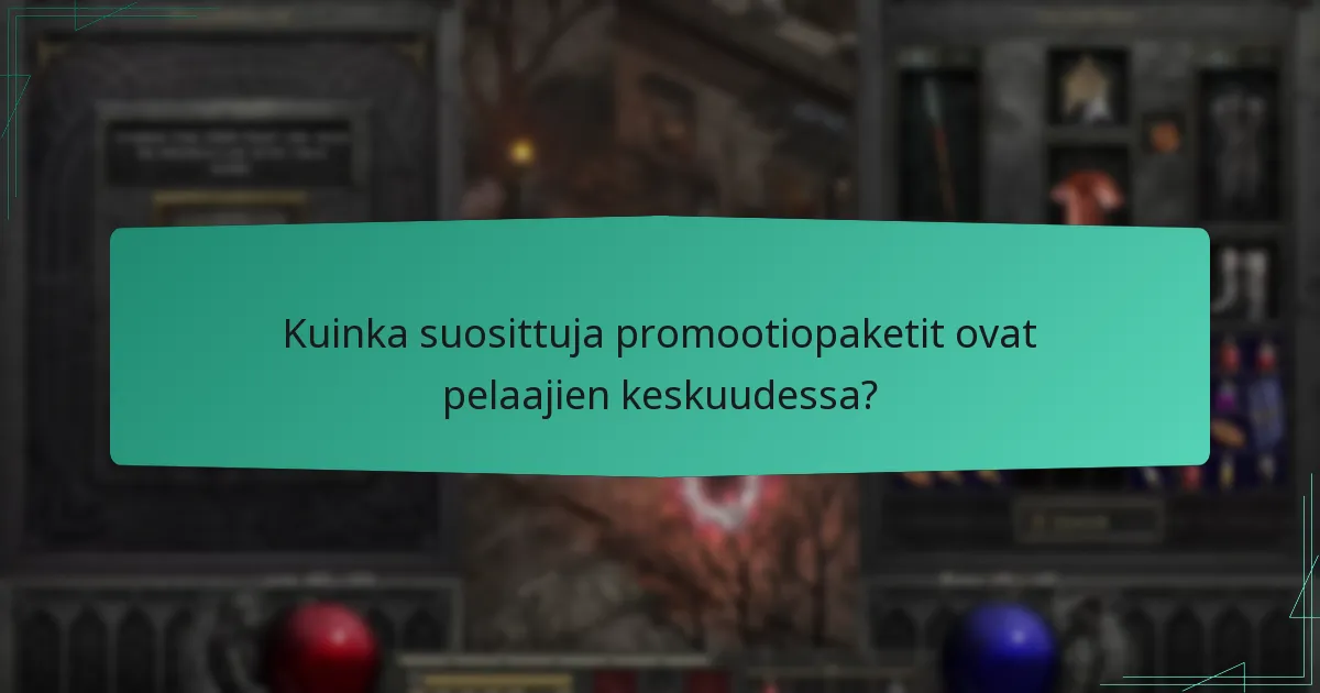 Kuinka suosittuja promootiopaketit ovat pelaajien keskuudessa?