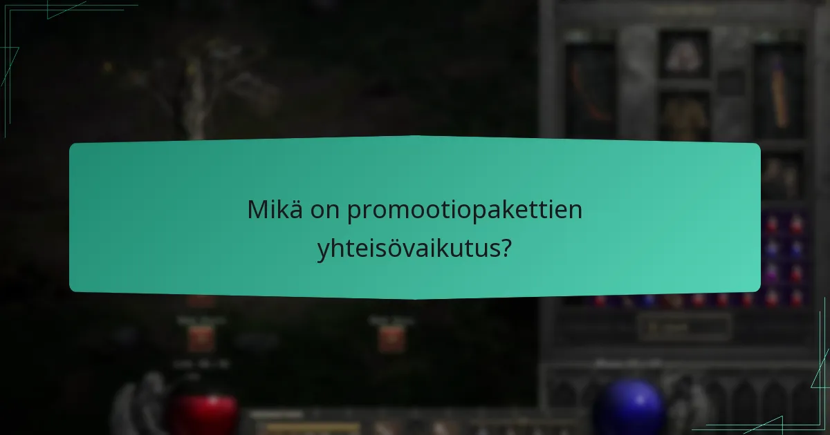 Mikä on promootiopakettien yhteisövaikutus?