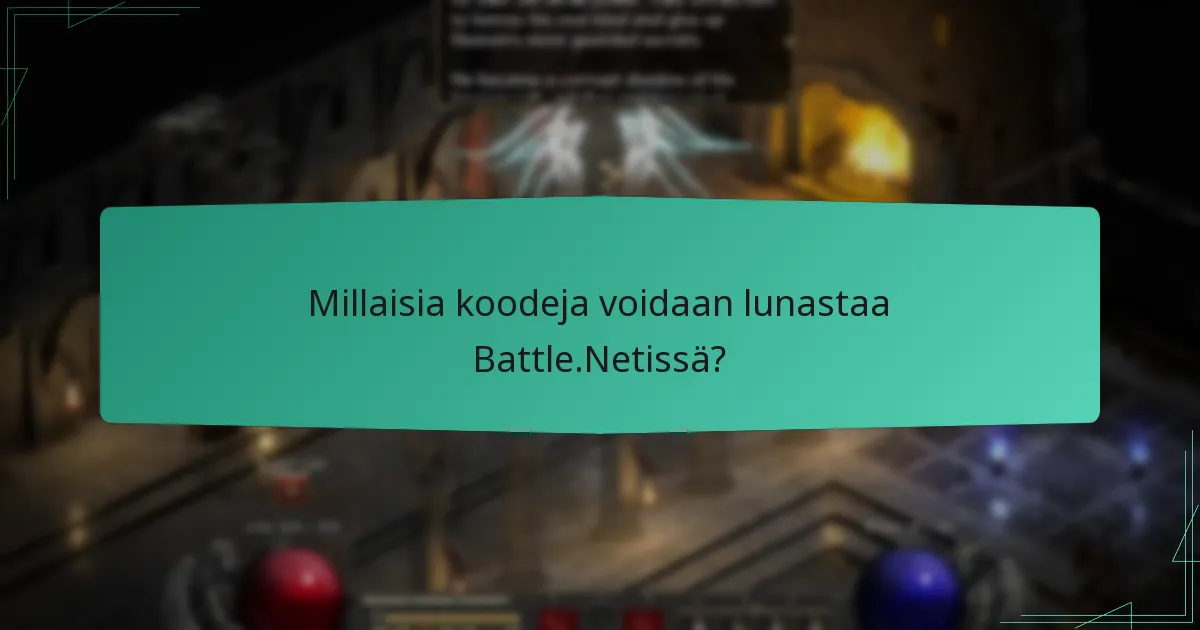 Millaisia koodeja voidaan lunastaa Battle.Netissä?