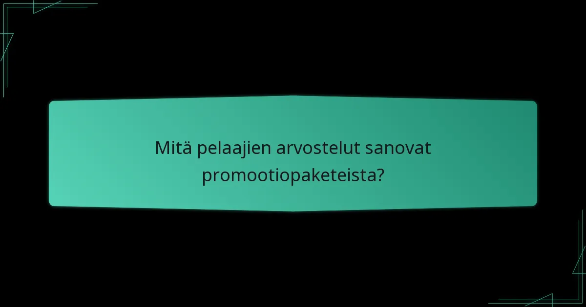 Mitkä promootiopaketit ovat eniten suositeltuja?