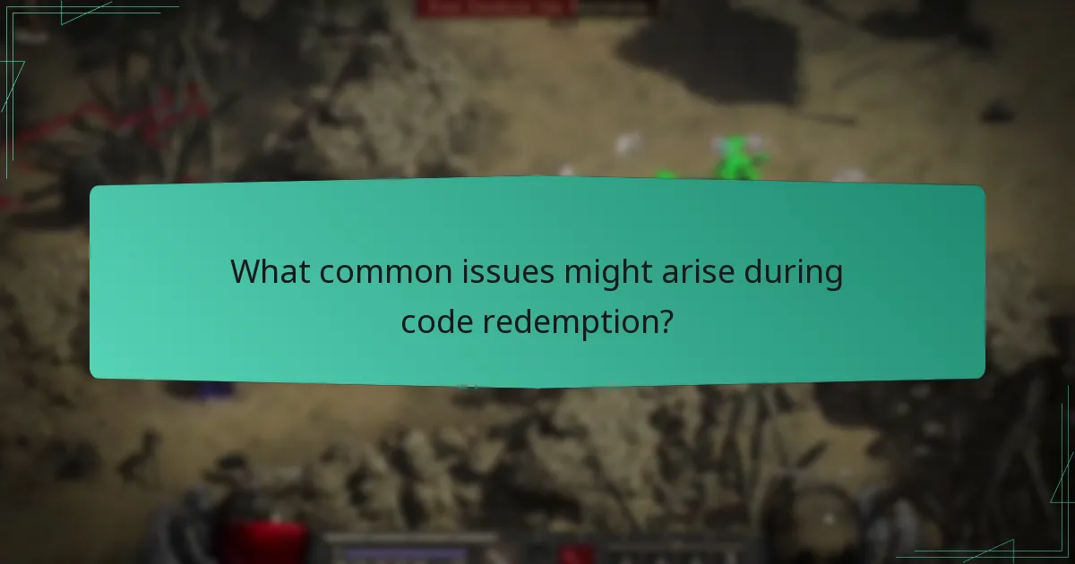 What common issues might arise during code redemption?